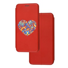 Чохол-книжка Samsung Galaxy S10+ (G975) з малюнком серце з візерунком квітів