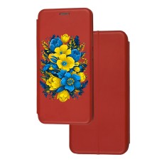 Чохол-книжка Samsung Galaxy S10+ (G975) з малюнком жовто-сині квіти