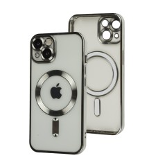 Чохол для iPhone 14 Fibra Chrome MagSafe silver