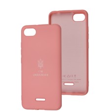 Чохол для Xiaomi Redmi 6A Silicone Full Тризуб рожевий / light pink