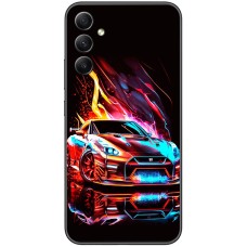 Чохол для Samsung Galaxy A54 (A546) MixCase машини червона в полум'ї
