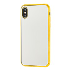 Чохол для iPhone Xs glass дзеркало "золотистий"