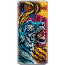 Чохол для Samsung Galaxy A10s (A107) MixCase звірі білий тигр у квітах