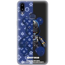 Чохол для Samsung Galaxy A10s (A107) MixCase робот лого на синьому