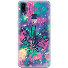 Чохол для Samsung Galaxy A10s (A107) MixCase трава лист на кольоровому