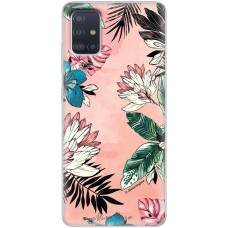 Чохол для Samsung Galaxy A51 (A515) Mixcase квіти та листя
