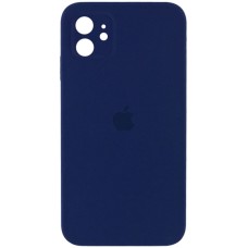 Чохол Silicone Case Square Full Camera (AA) для Apple iPhone 11 (6.1") Темно-синій / 