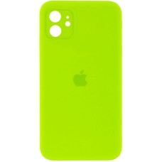 Чохол Silicone Case Square Full Camera (AA) для Apple iPhone 11 (6.1") Салатовий / Ne