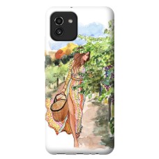 Чохол для Samsung Galaxy A03 (A035) Mixcase краєвид дівчина в саду