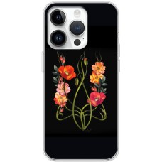Чохол для iPhone 15 Pro MixCase патротичні Тризуб з квітів
