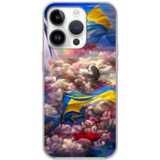 Чохол для iPhone 15 Pro MixCase патротичні Прапор фарбами