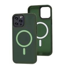 Чохол для iPhone 12 Pro Max WAVE Matte Colorful MagSafe green