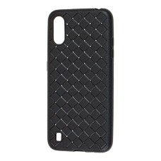 Чохол для Samsung Galaxy A01 (A015) Weaving чорний