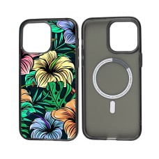 Чохол для iPhone 13 MixCase MagSafe квіти орхідеї