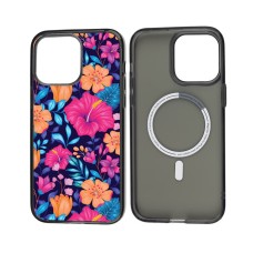 Чохол для iPhone 13 MixCase MagSafe квіти яскраві