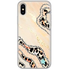 Чохол для iPhone X / Xs MixCase Леопард кристал