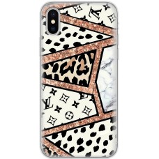 Чохол для iPhone X / Xs MixCase Леопард Louis Vuitton мозаїка