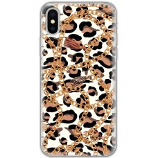 Чохол для iPhone X / Xs MixCase Леопард ланцюжок