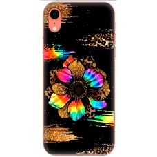 Чохол для iPhone Xr MixCase Леопард квітка райдужна