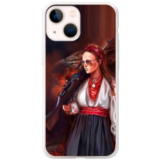 Чохол для iPhone 13 mini MixCase патріотичні українка з автоматом