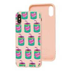 Чохол для iPhone X / Xs Wave Fancy self love / pink sand