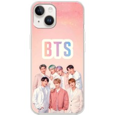 Чохол для iPhone 15 Plus MixCase BTS на рожевому
