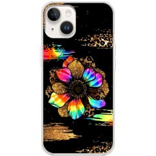 Чохол для iPhone 15 Plus MixCase Леопард райдужна квітка