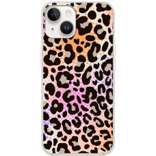 Чохол для iPhone 15 Plus MixCase Леопард рожево-оранжевий