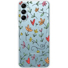 Чохол для Samsung Galaxy M14 (M146) Mixcase квіти квіточки - листочки