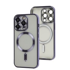 Чохол для iPhone 14 Pro Fibra Chrome MagSafe purple