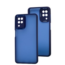 Чохол для Samsung Galaxy A12/M12 Luxury Metal Lens синій