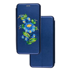 Чохол-книжка Samsung Galaxy S10+ (G975) з малюнком синя квітка