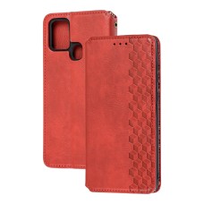 Чохол книжка для Samsung Galaxy A21s (A217) Getman Cubic червоний