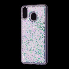 Чохол для Samsung Galaxy M20 (M205) Блиск вода світло-рожевий "геометрія"