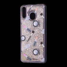 Чохол для Samsung Galaxy M20 (M205) Блиск води сріблястий "пудра і помада"