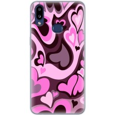 Чохол для Samsung Galaxy A10s (A107) MixCase день закоханих серця на рожевому