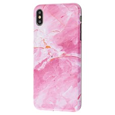 Чохол для iPhone Xs Max IMD рожевий мармур