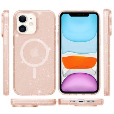 Чохол TPU Galaxy Sparkle (MagFit) для Apple iPhone 11 (6.1") Gold+Glitter