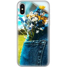 Чохол для iPhone X / Xs MixCase патріотичні квіти України