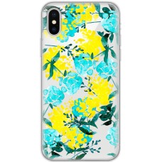 Чохол для iPhone X / Xs MixCase патріотичні жовто-блакитні квіти