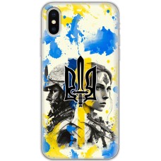 Чохол для iPhone X / Xs MixCase патріотичні сильні та нескорені