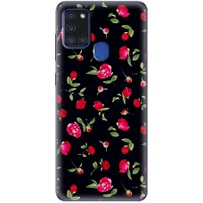 Чохол для iPhone 15 MixCase квіти піони на чорному