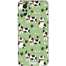Чохол для Xiaomi Redmi Note 10 / 10s Mixcase м'ятний з мікрофіброю собачки