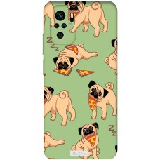 Чохол для Xiaomi Redmi Note 10 / 10s Mixcase м'ятний з мікрофіброю мопси