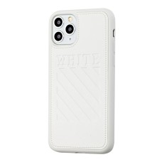 Чохол для iPhone 11 Pro off-white leather білий