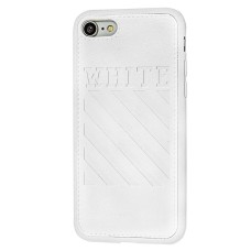 Чохол для iPhone 7 / 8 off-white leather білий