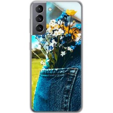 Чохол для Samsung Galaxy S21 (G991) MixCase патріотичні квіти України