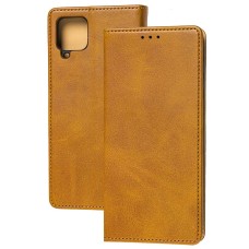 Чохол книжка для Samsung Galaxy A12 (A125) Black magnet коричневий