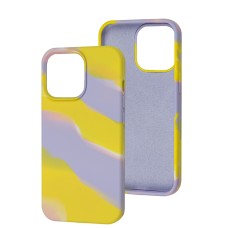 Чохол для iPhone 13 Pro Aquarelle full бузково-жовтий