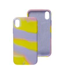 Чохол для iPhone Xr Aquarelle full бузково-жовтий